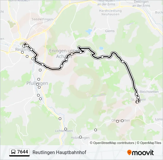 7644 Bus Line Map