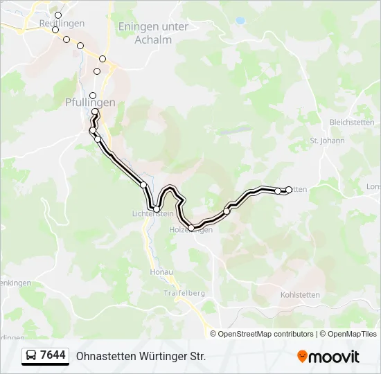7644 Bus Line Map