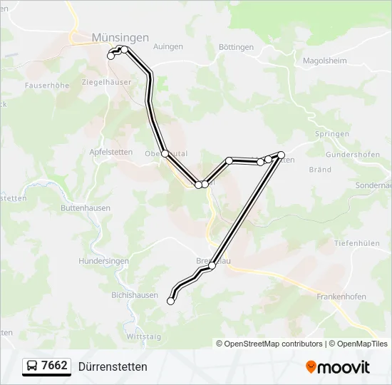 7662 Bus Line Map