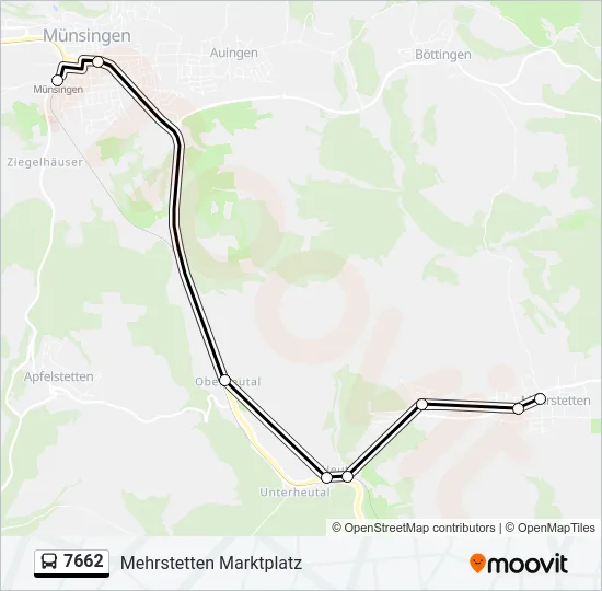 7662 Bus Line Map