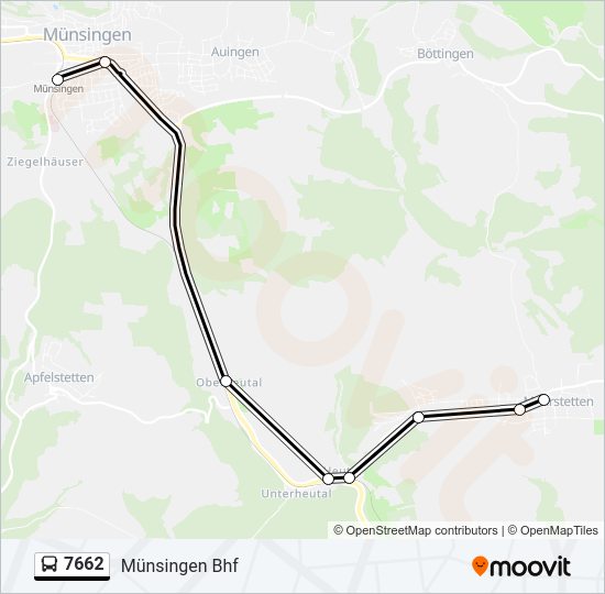 Автобус 7662: карта маршрута