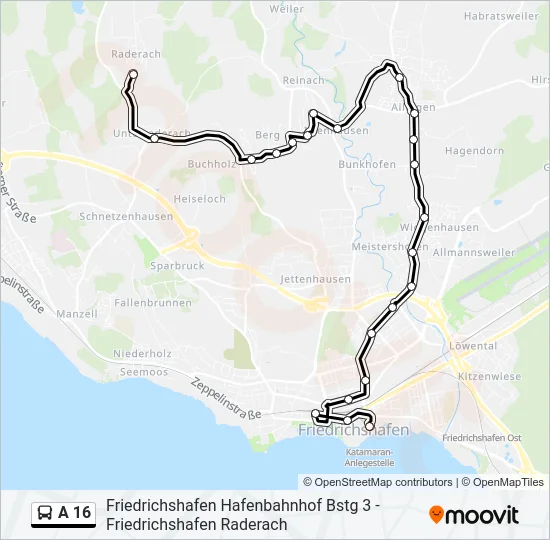A 16 Bus Line Map