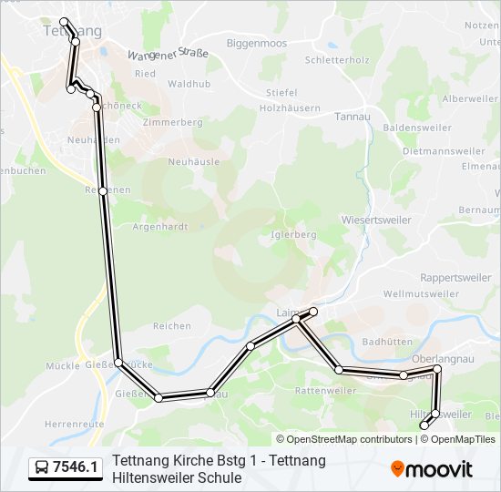 7546.1 bus Line Map