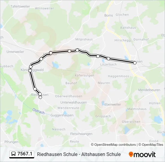 7567.1 Bus Line Map
