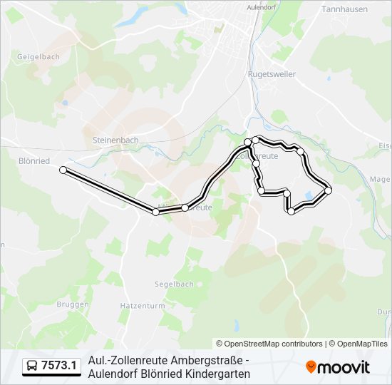 Автобус 7573.1: карта маршрута