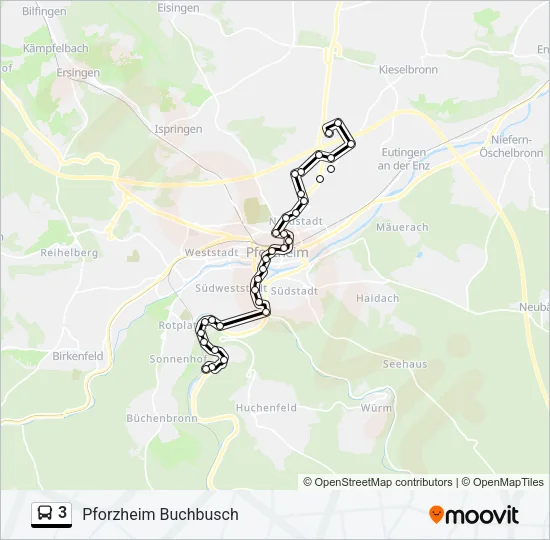 3 Bus Line Map