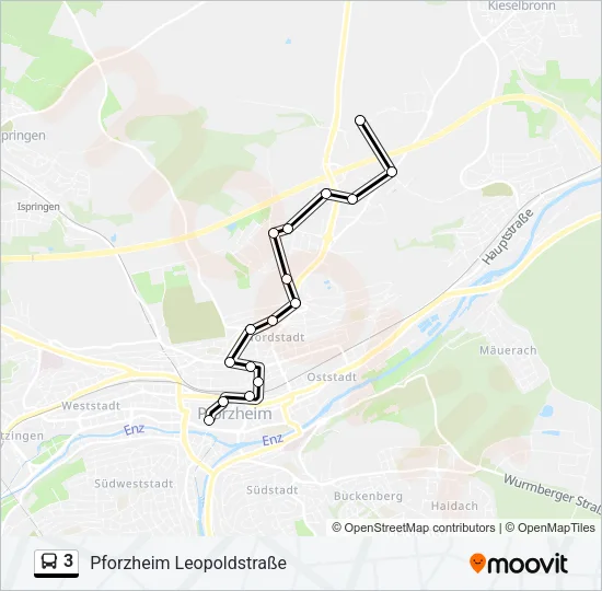 3 Bus Line Map