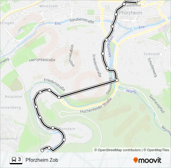 3 Bus Line Map