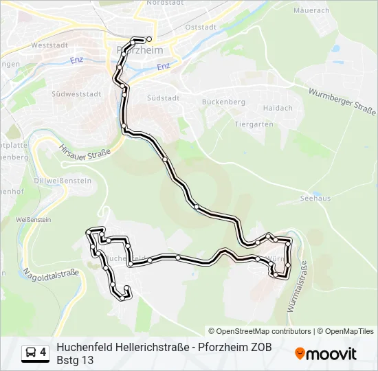 4 Bus Line Map