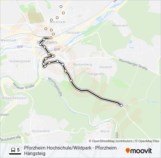 5 Bus Line Map
