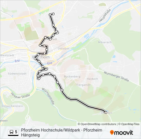5 Bus Line Map