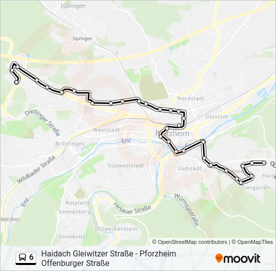 6 Bus Line Map