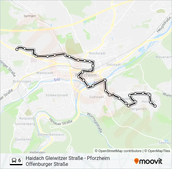 6 Bus Line Map