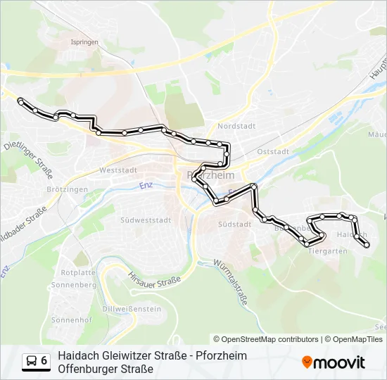 6 Bus Line Map
