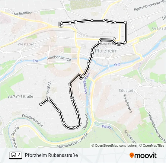 7 Bus Line Map