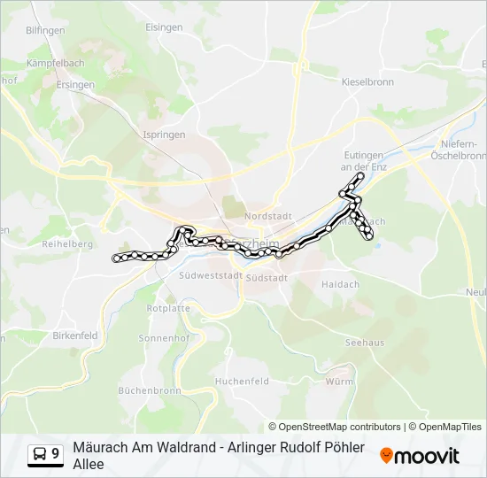 9 Bus Line Map