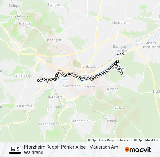 9 Bus Line Map