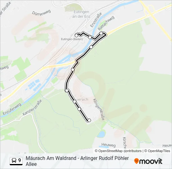 9 Bus Line Map