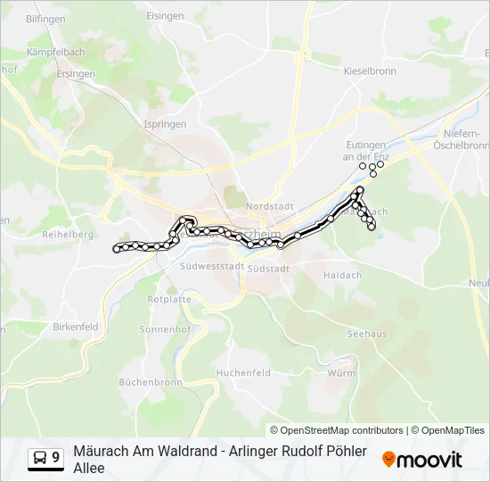 9 Bus Line Map