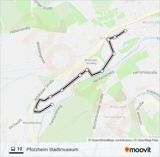 10 Bus Line Map