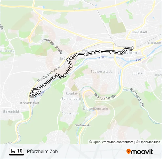 10 Bus Line Map