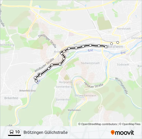 10 Bus Line Map