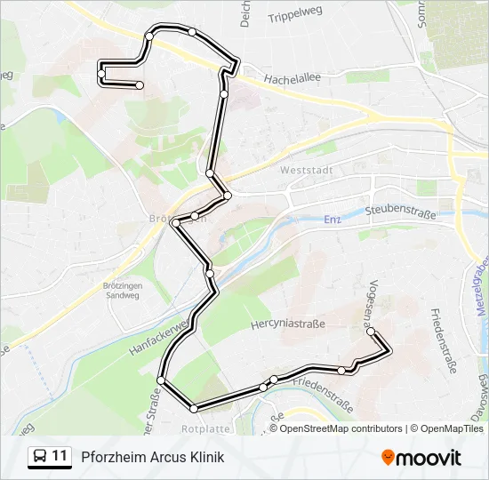 11 Bus Line Map