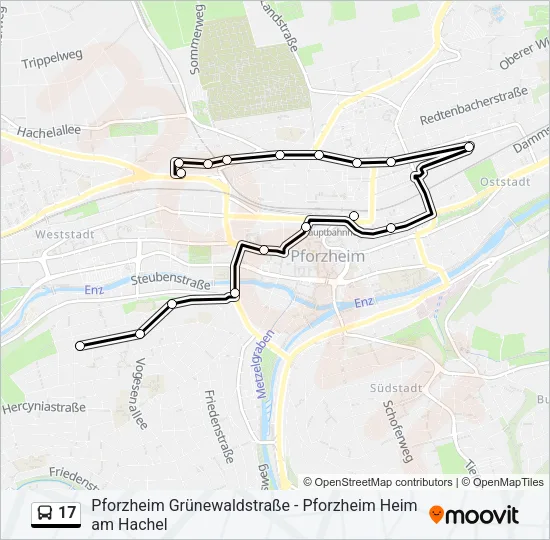 17 Bus Line Map