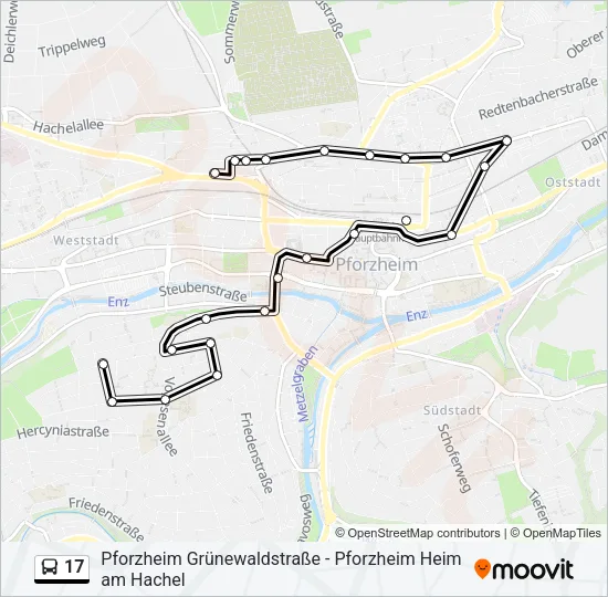 17 Bus Line Map