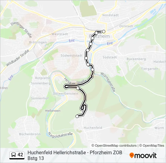 42 Bus Line Map