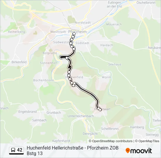 42 Bus Line Map