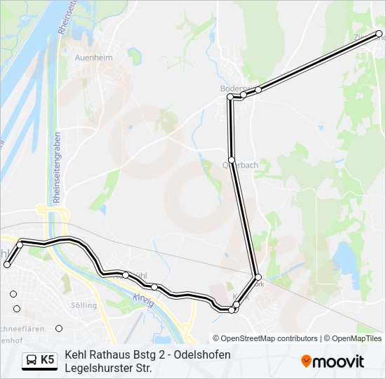 K5 Bus Line Map