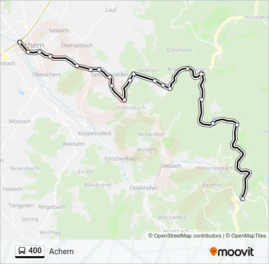 400 Bus Line Map