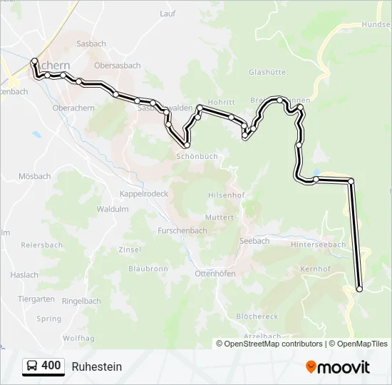 400 Bus Line Map