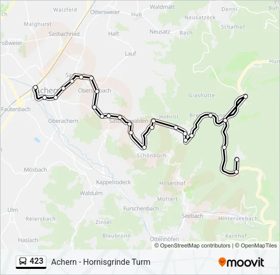423 Bus Line Map