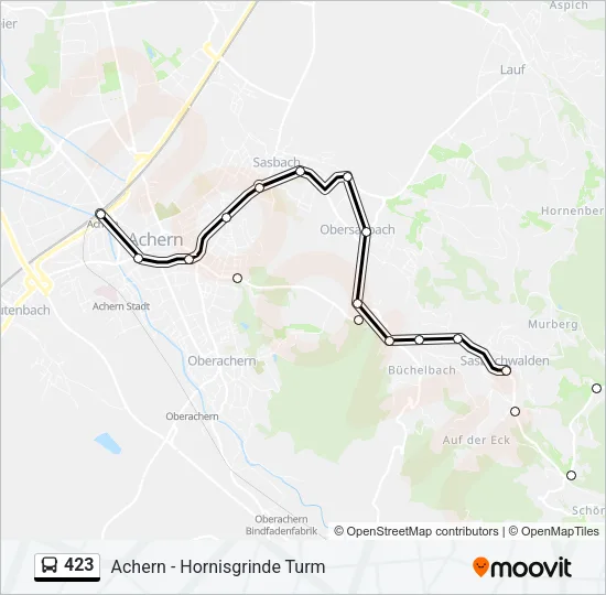 423 Bus Line Map