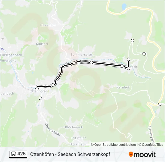 425 Bus Line Map