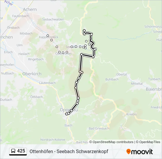 425 Bus Line Map