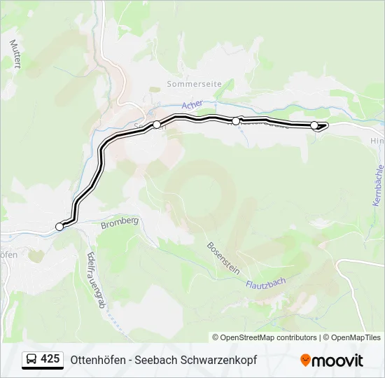 425 Bus Line Map