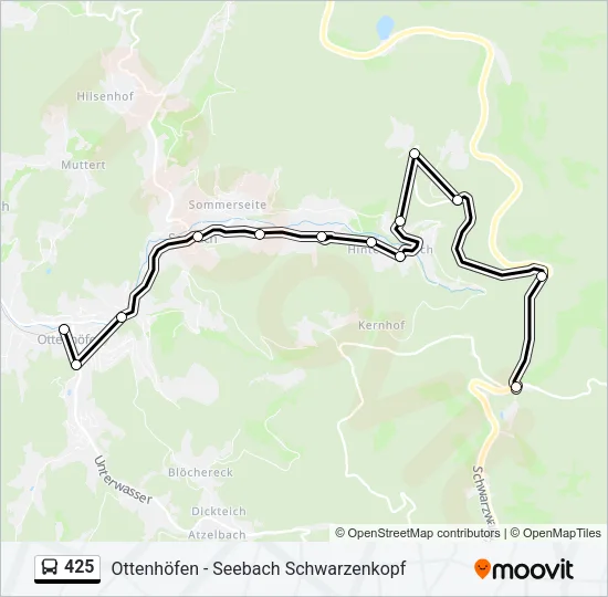 425 Bus Line Map