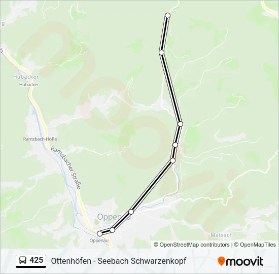 425 Bus Line Map