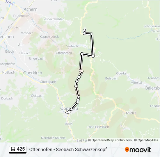 425 Bus Line Map
