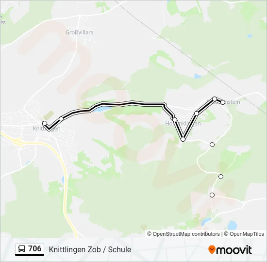 706 Bus Line Map