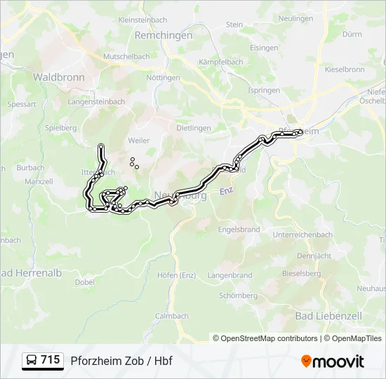 715 Bus Line Map