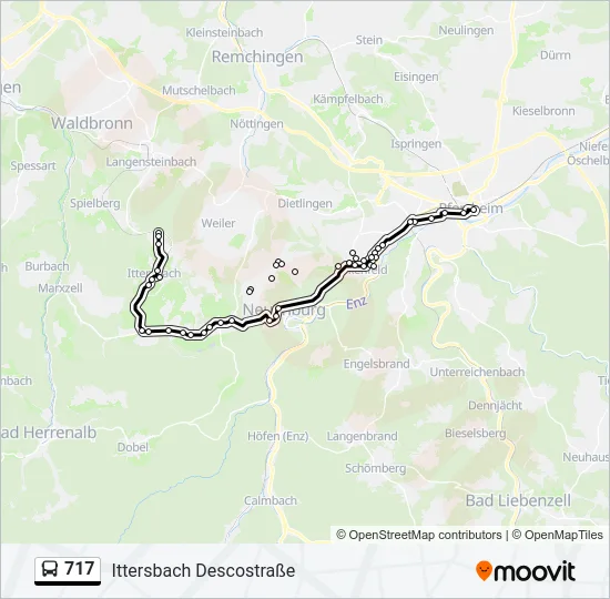 717 Bus Line Map