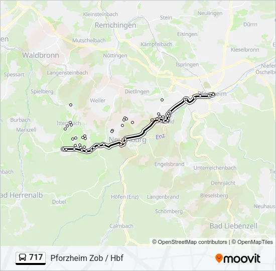 717 Bus Line Map
