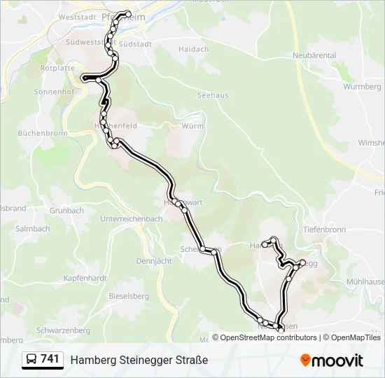 741 Bus Line Map