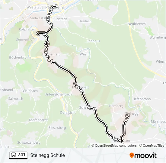741 Bus Line Map