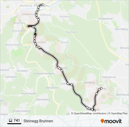 741 Bus Line Map