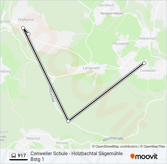 917 Bus Line Map